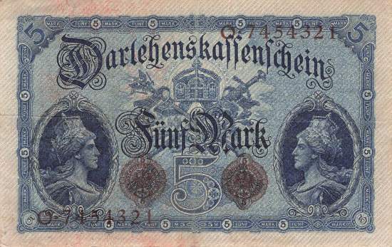 5 Mark 1914 Serie Q ro.48b